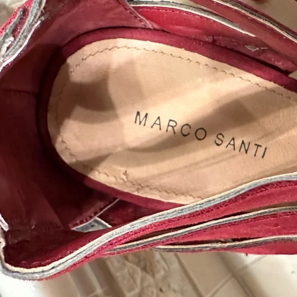 Marco Santi Red Lace-Up Heels - Picture 3 of 6